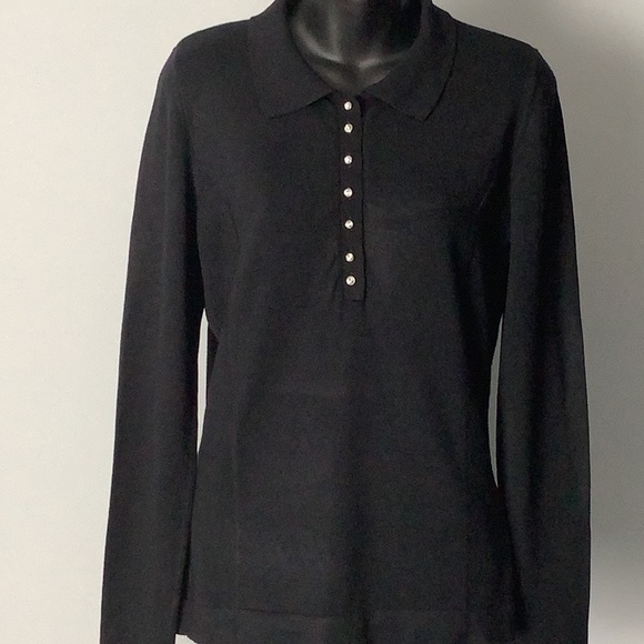 LAURA PETITES~Knit Polo Sweater - Picture 5 of 11